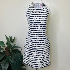 Lilly Pulitzer Nautical Blue and White Stripped Dress, 00